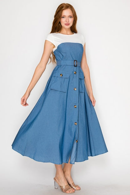 Denim Midi Dress