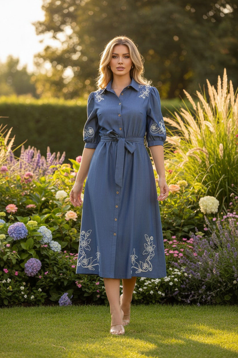Denim Midi Dress