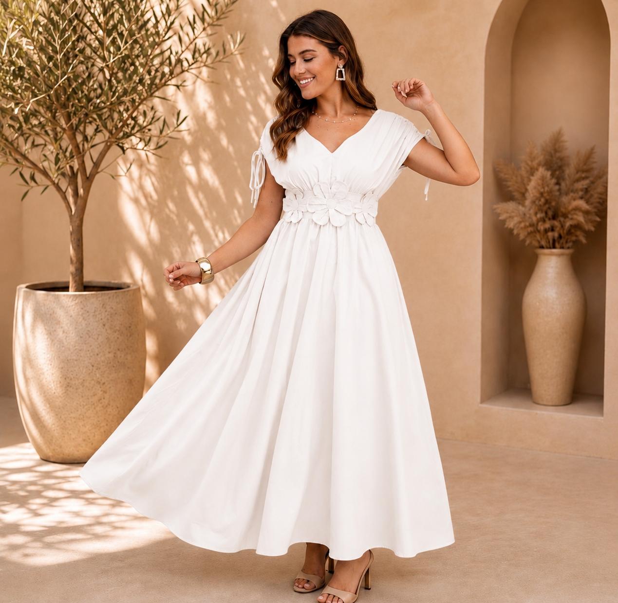 Elegant maxi soft white