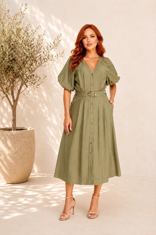 "Camilla" Olive dress