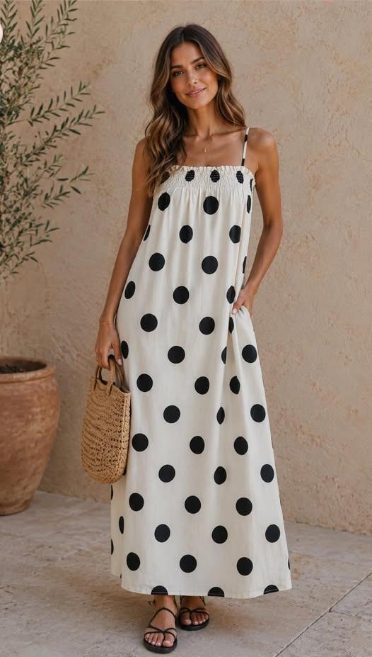 MAXI  POLKA DOTS DRESS