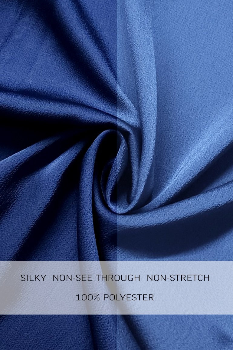 Satin Midi Dress Navy