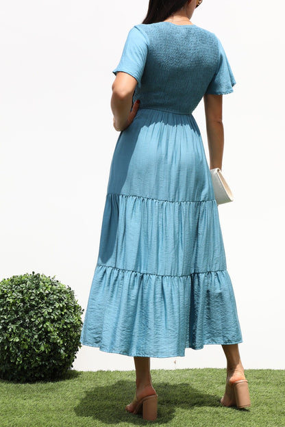 Smocked Top Midi Dress