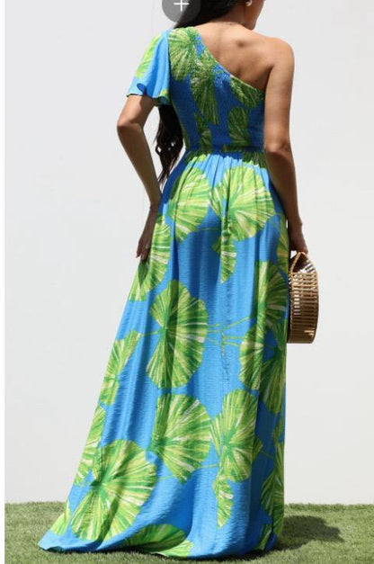 One Shoulder Maxi Dress
