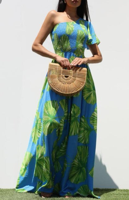 One Shoulder Maxi Dress