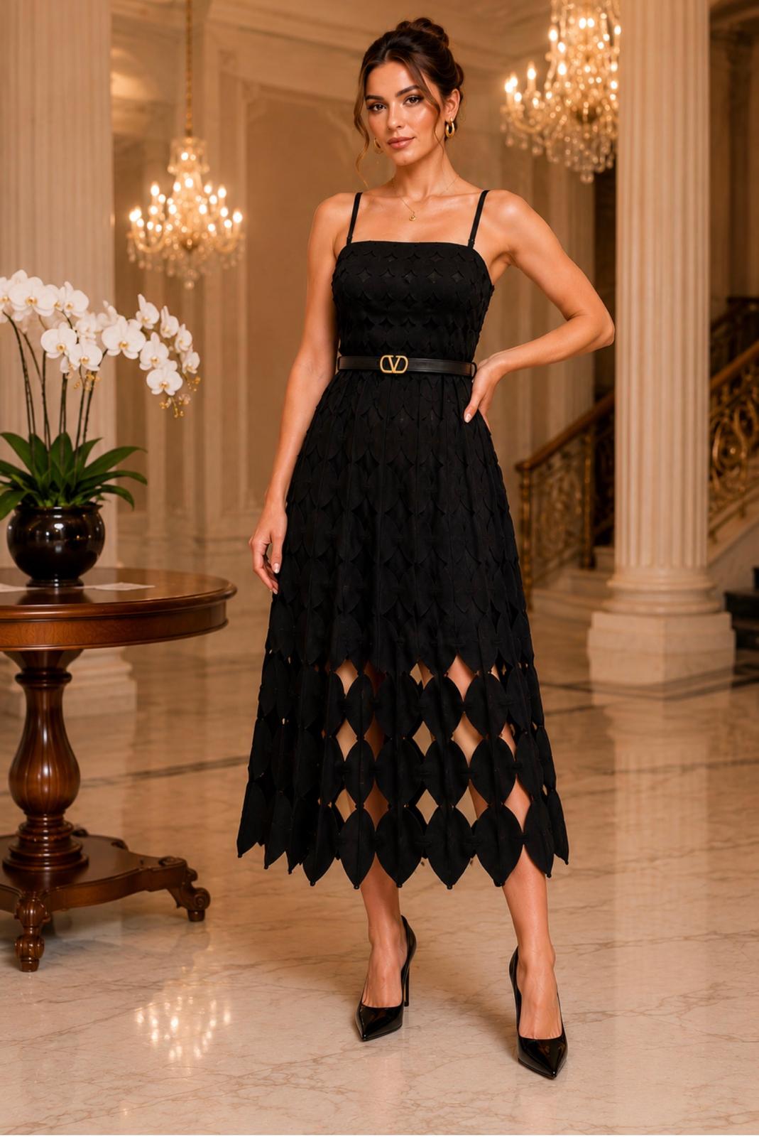 Maxi Elegant Valentina Black Dress