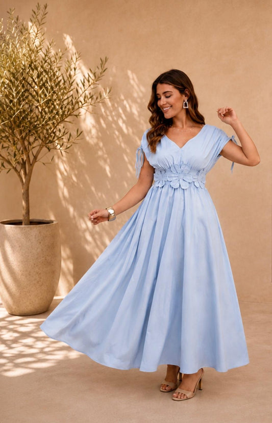 Elegant Maxi dress soft blue
