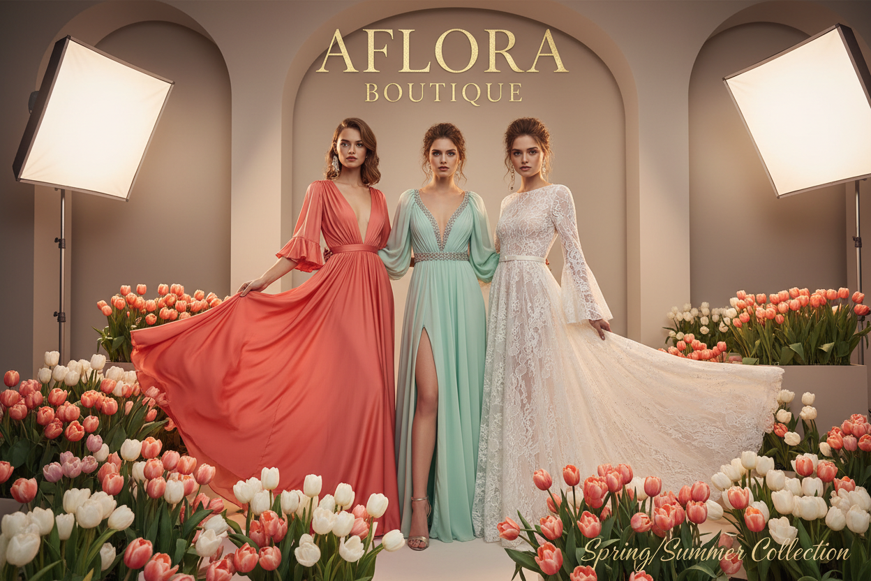 Banner Aflora Boutique con Tulipanes
