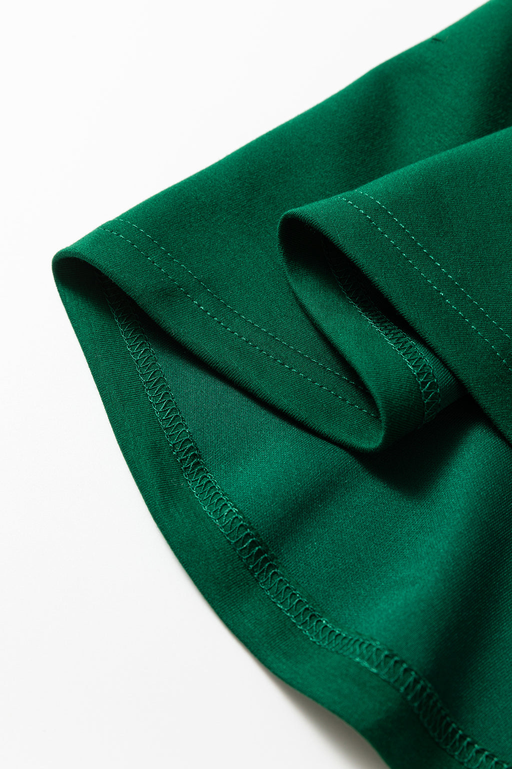 Blackish Green Solid Color Round Neck Ruched Detail Sleeveless Mini Dress