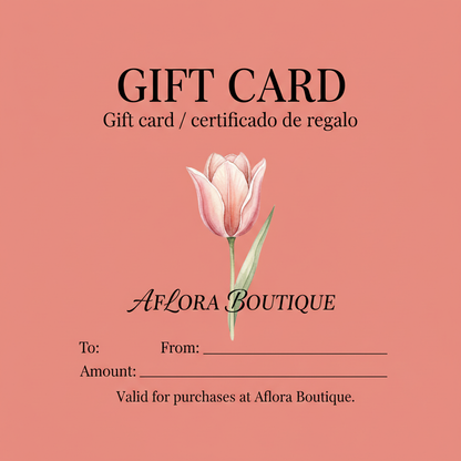 Gift card AFLORA BOUTIQUE con tulipán