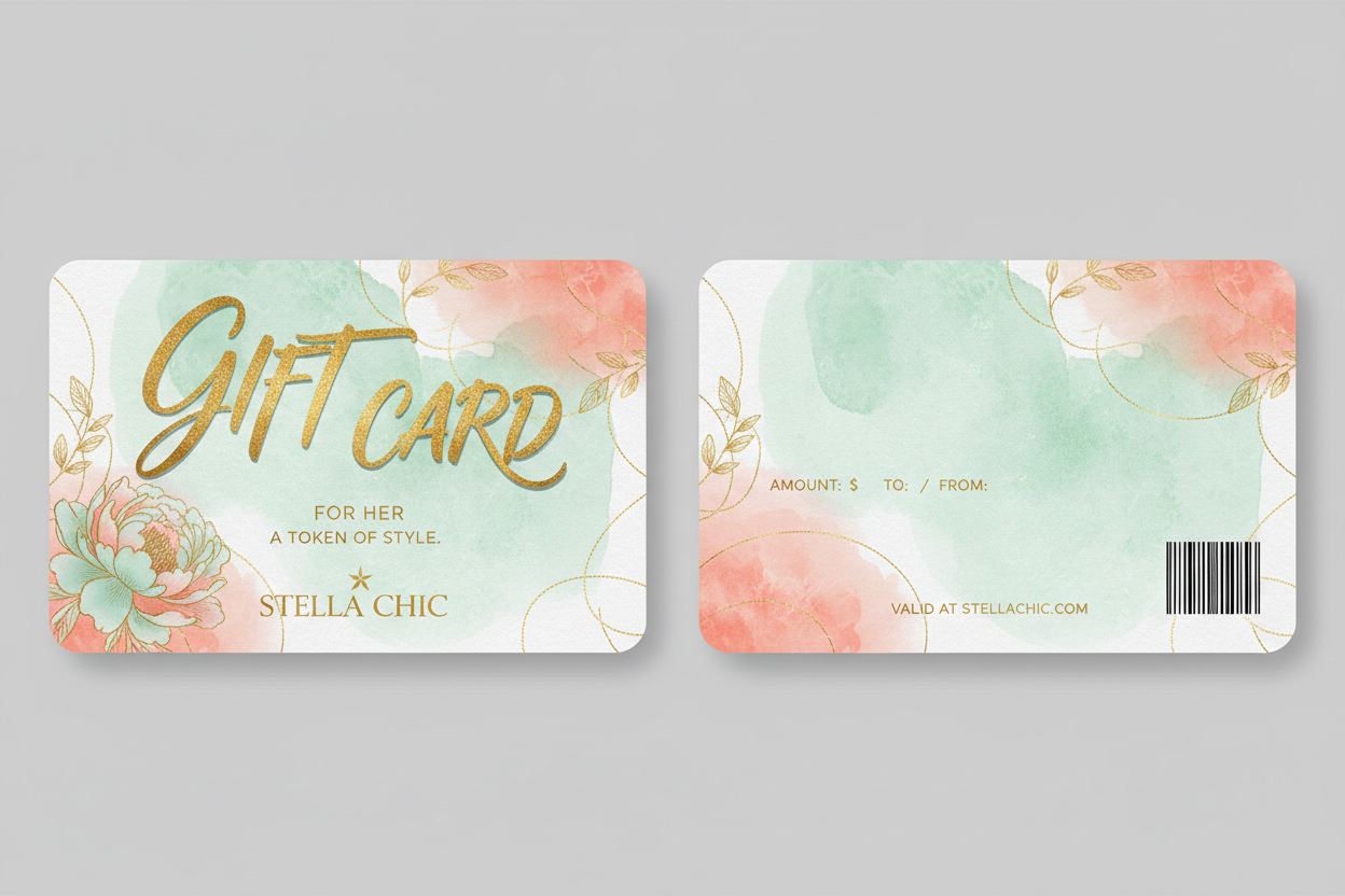 Gift Card with Large Text
